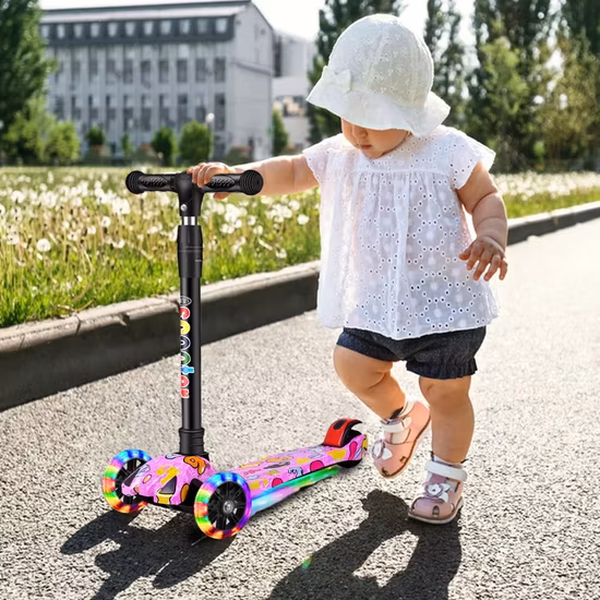 Commerce de gros Kick Scooter Kids pour la vente de scooter d'enfants de lumière colorée